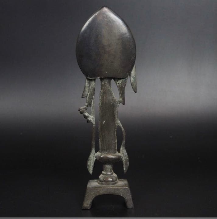 送料無料 東魏古銅如来立像 裏に文字あり 高さ20cm 中国古玩 仏教