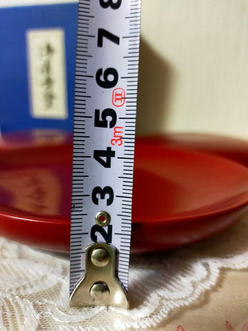 浄法寺塗銘々皿　銀朱　5寸