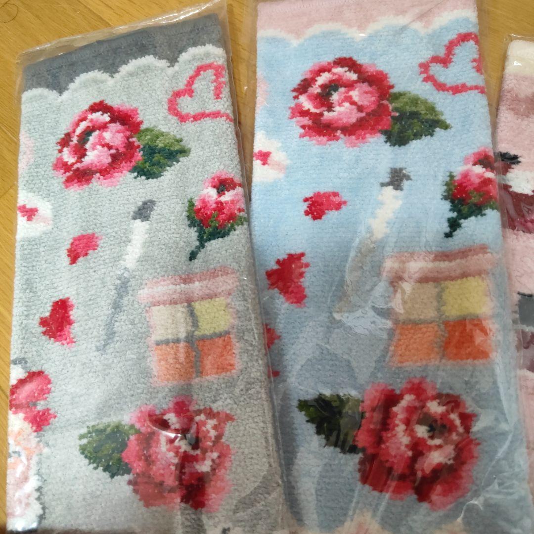 タオルハンカチ 8枚セット 花柄 香水モチーフ フェイラー ピンク 新品