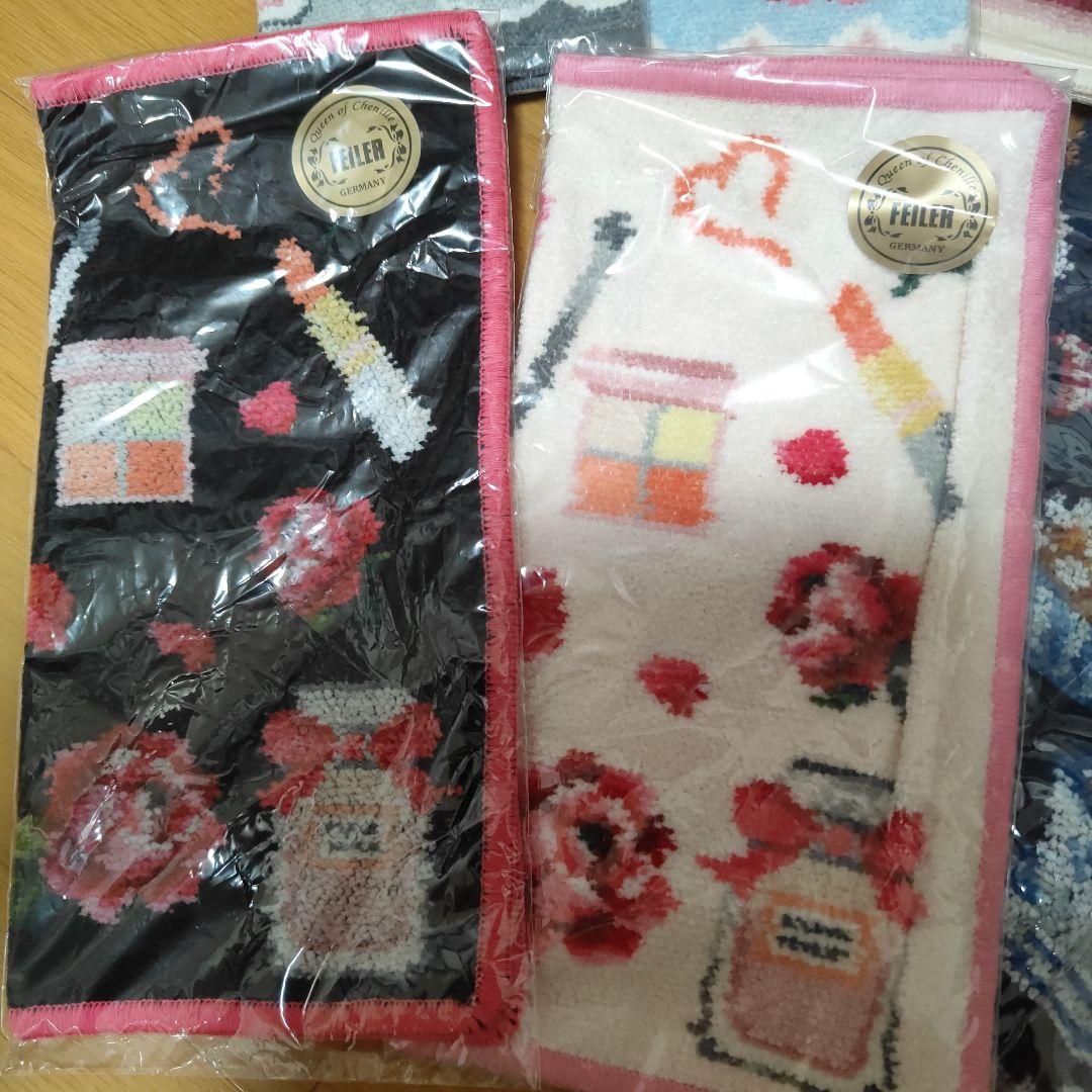 タオルハンカチ 8枚セット 花柄 香水モチーフ フェイラー ピンク 新品