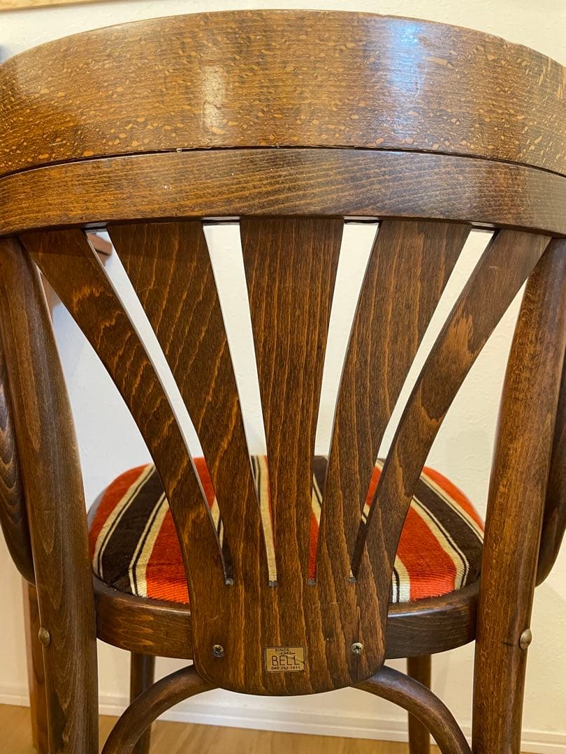 木製ヴィンテージチェア ストライプ