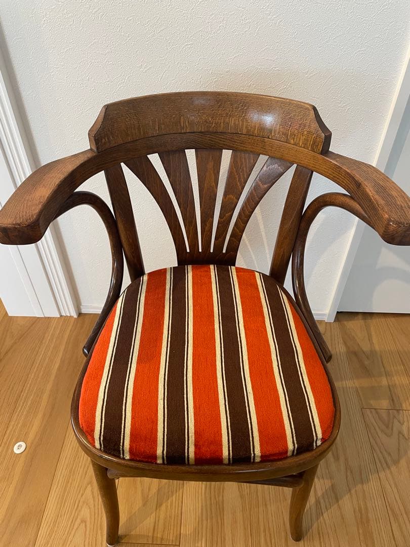 木製ヴィンテージチェア ストライプ