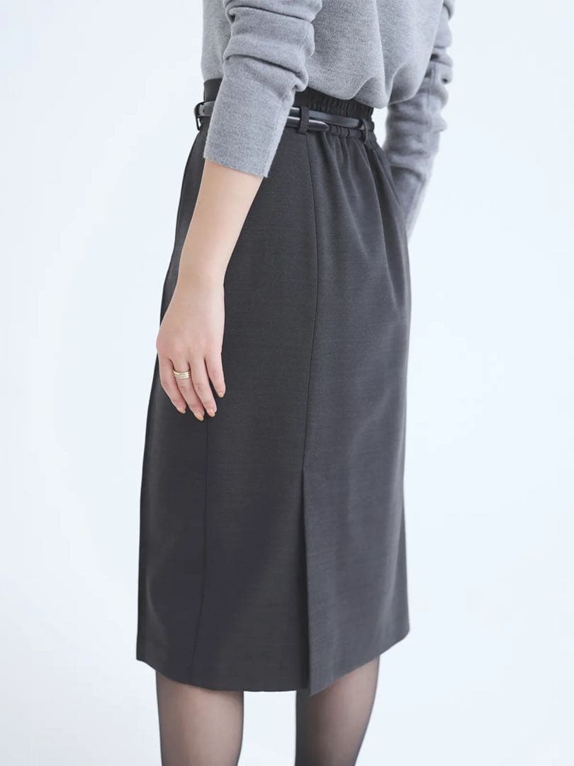 anuans/ピンタックミディタイトスカート