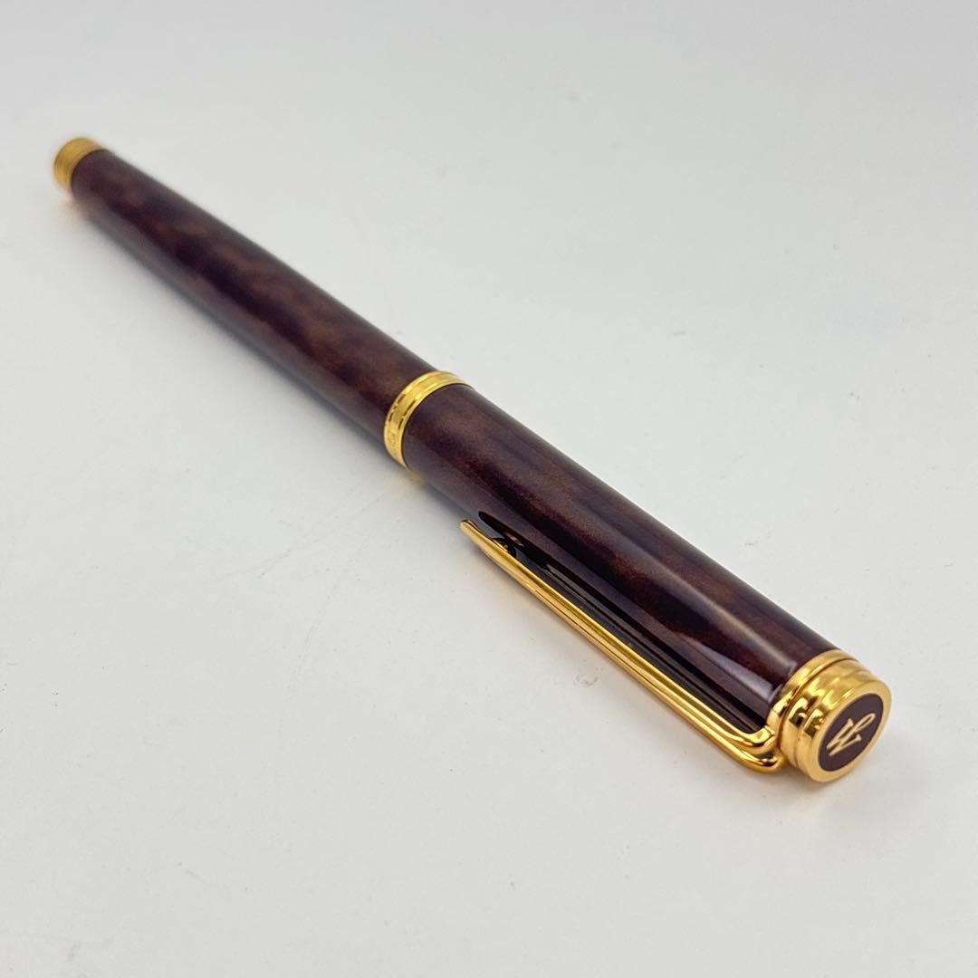 Waterman Ideal 万年筆 ペン先 F 18K Waterman Ideal 万年筆 黒 ペン先18金使用の高級品 美品・フランス製・