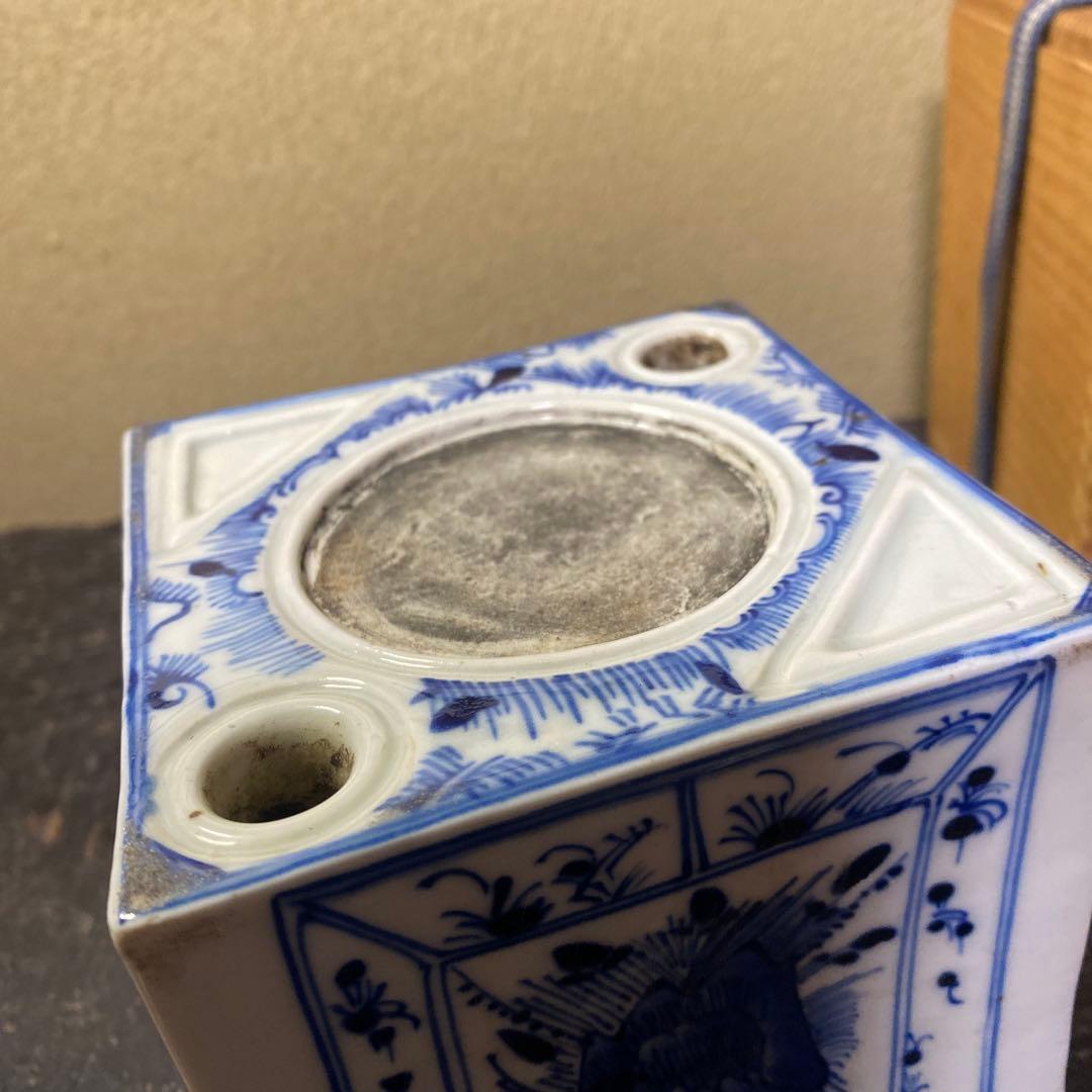 中国古玩　華図水滴形硯　【桐箱付】