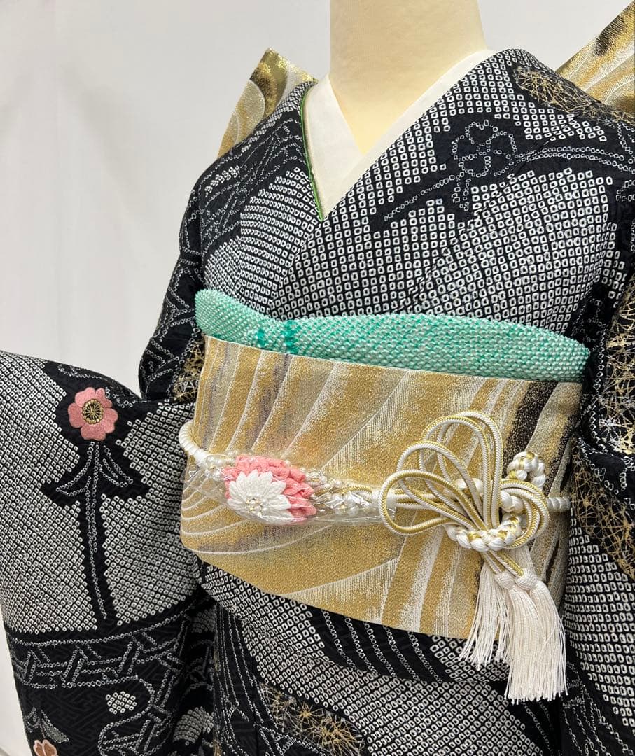 振り袖 フルセット 長襦袢付 成人式 振袖 金彩加工 刺繍入り 金通し