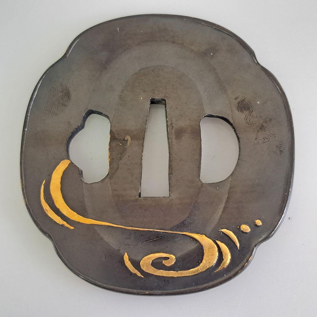 飾り鍔 3点セット 台付 透かし鍔 刀装具 Mナ