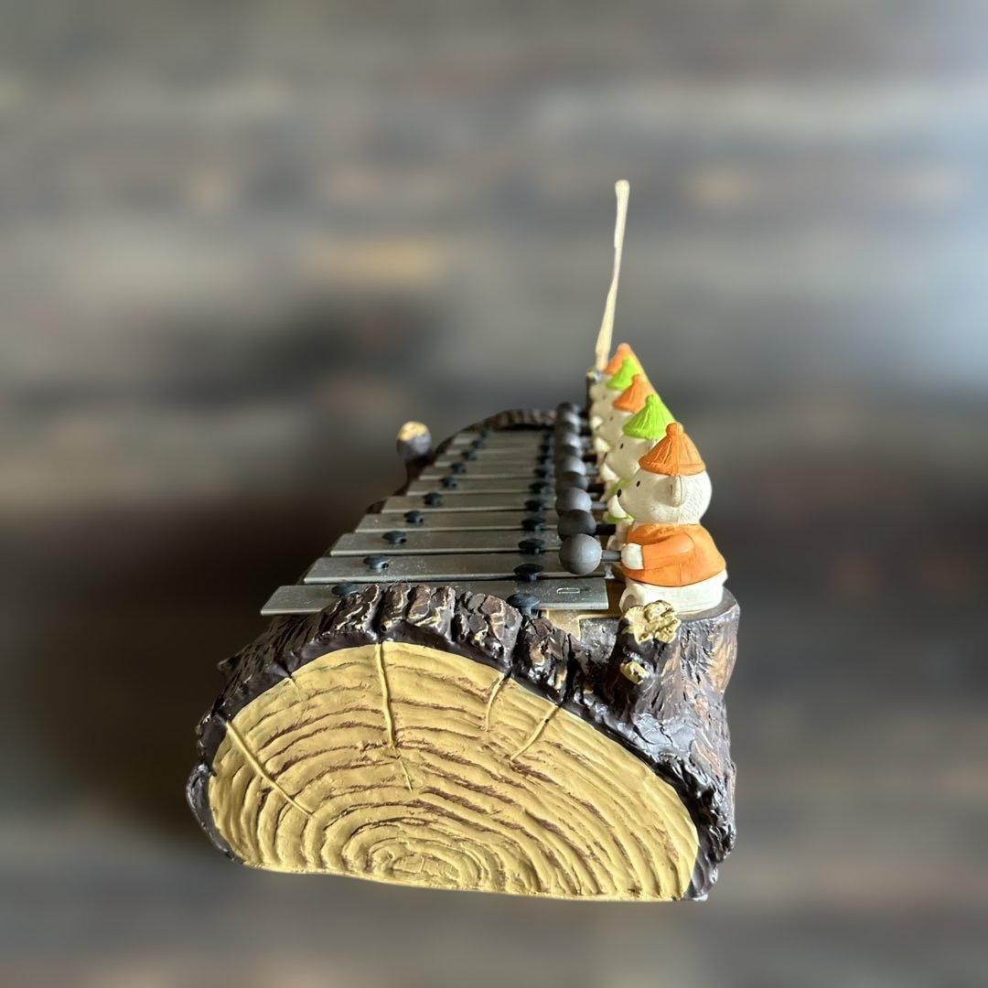 こぐまの音楽隊 鉄琴演奏 置き時計 からくり時計 おもちゃ