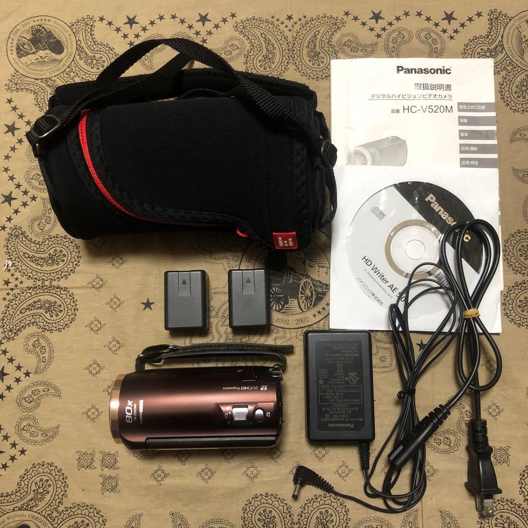 美品 Panasonic HC-V520M Wi-Fi搭載 ビデオカメラ
