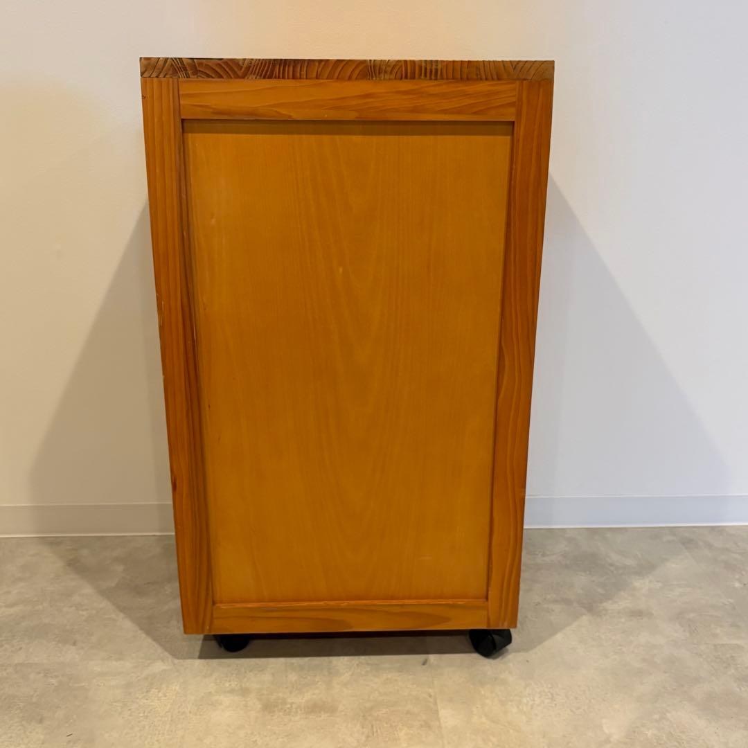 チェスト 8段 キャビネット ワゴン キャスター付き 書類入れ 木製 レトロ