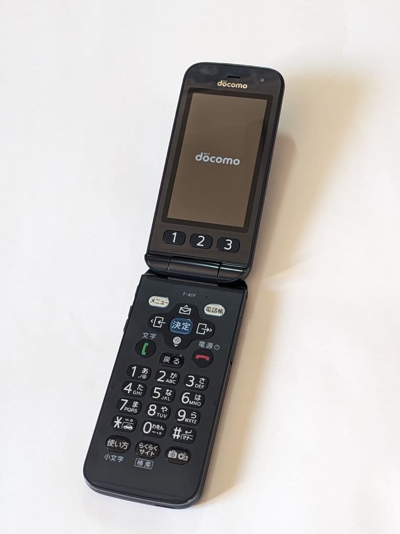 docomo らくらくホン F-41F セット ネイビー