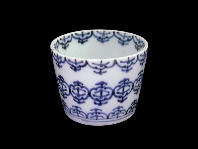 古伊万里 染付 瓔珞紋の図 蕎麦猪口 E695AS-CUo - メルカリ