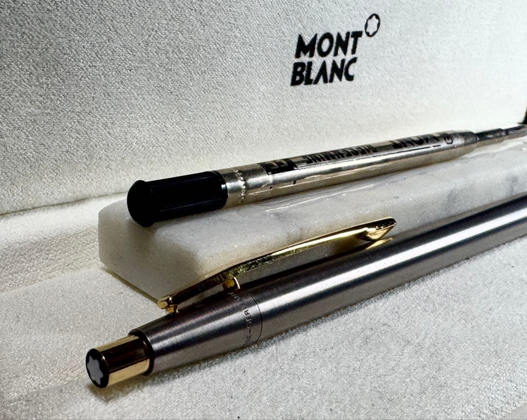 極美品】MONT BLANC 1970S シルバーボールペン スリムライン - メルカリ