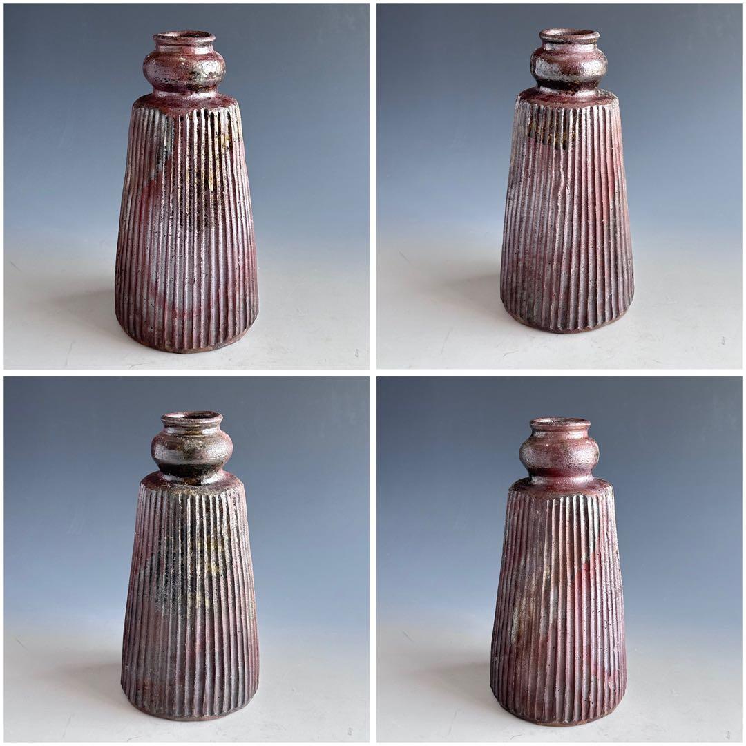 茶道具 丹波焼 傘徳利 花入 森本丹山 立杭焼 共箱 焼