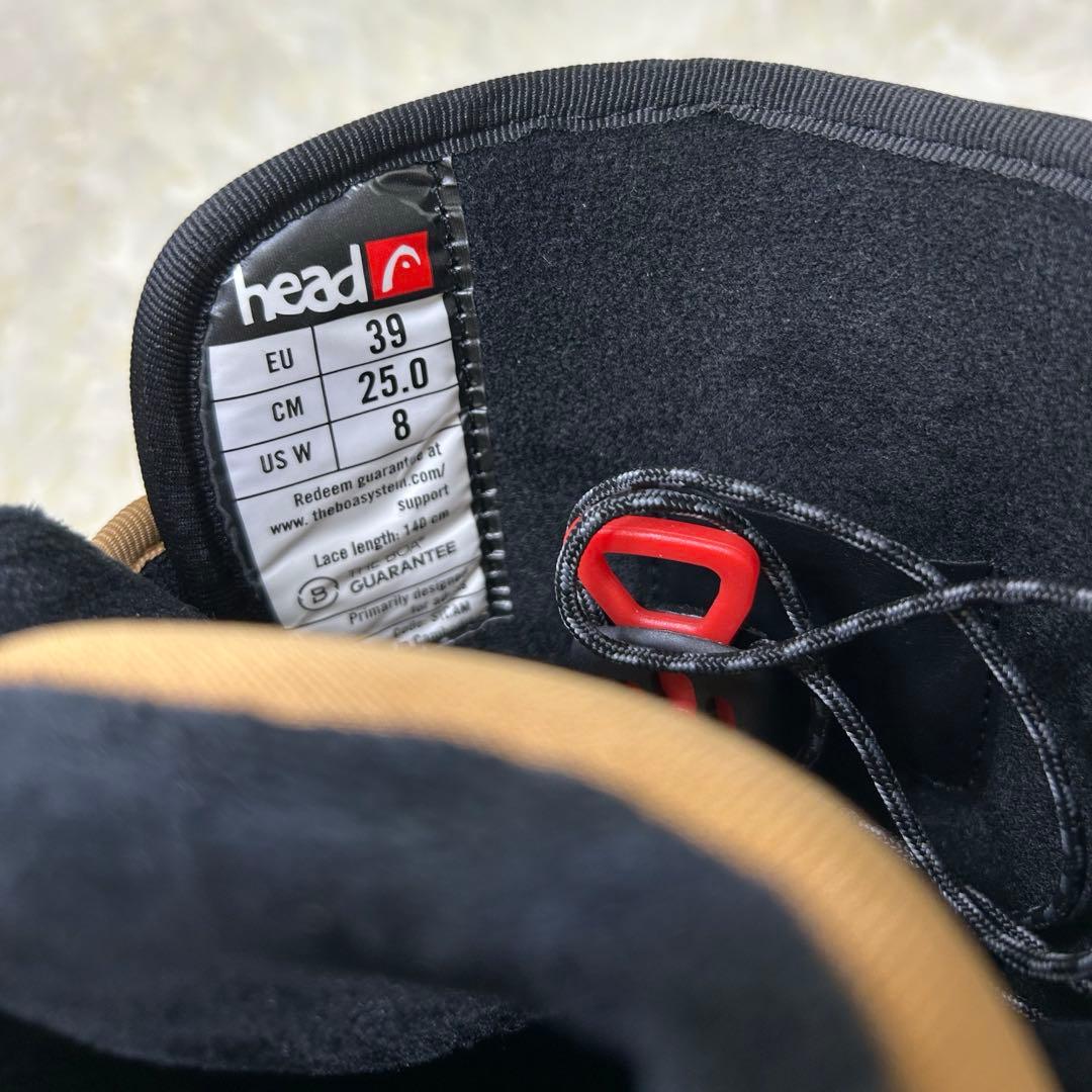 極美品！HEAD STRIKE BOAシステム スノーボードブーツ ベージュ25