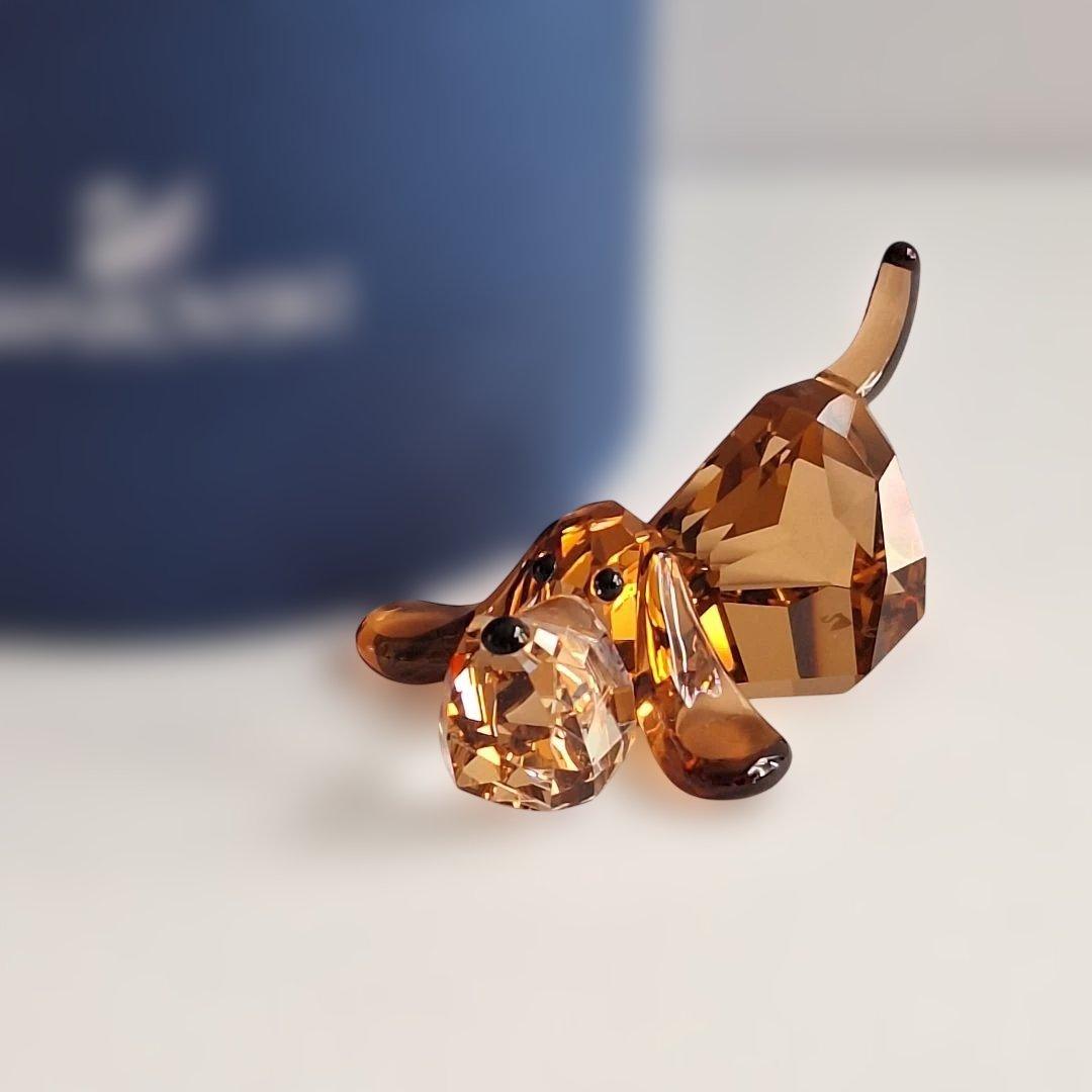 極美品】SWAROVSKI スワロフスキー バセットバウンド 犬 置物