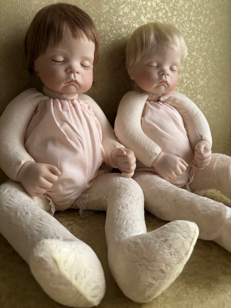 リボーンドール 双子 SUGAR BRITCHES ベビー ビスクドール 刻印