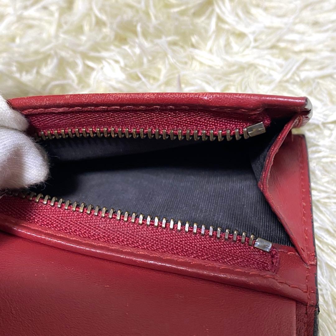 美品 ストーン完備✨ GUCCI グッチ チェリー 二つ折り財布 GG柄