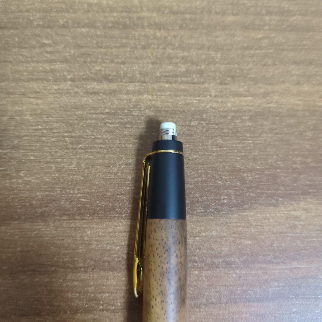 美品】野原工芸 黒柿 シャープペンシル 固定式口金有り おまけ付き