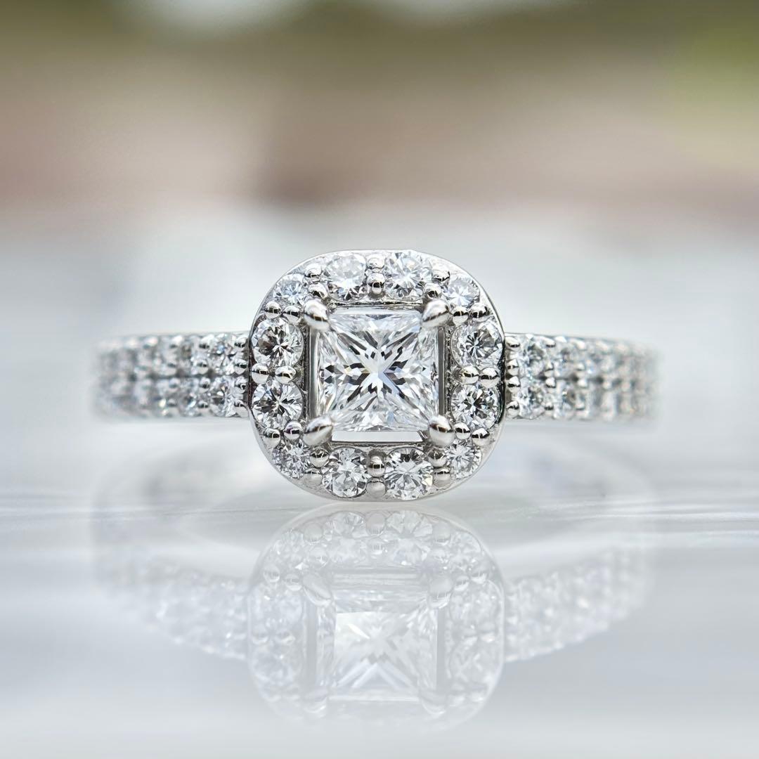 riricoco！ Pt950 ダイヤモンド オールカラーレス リング