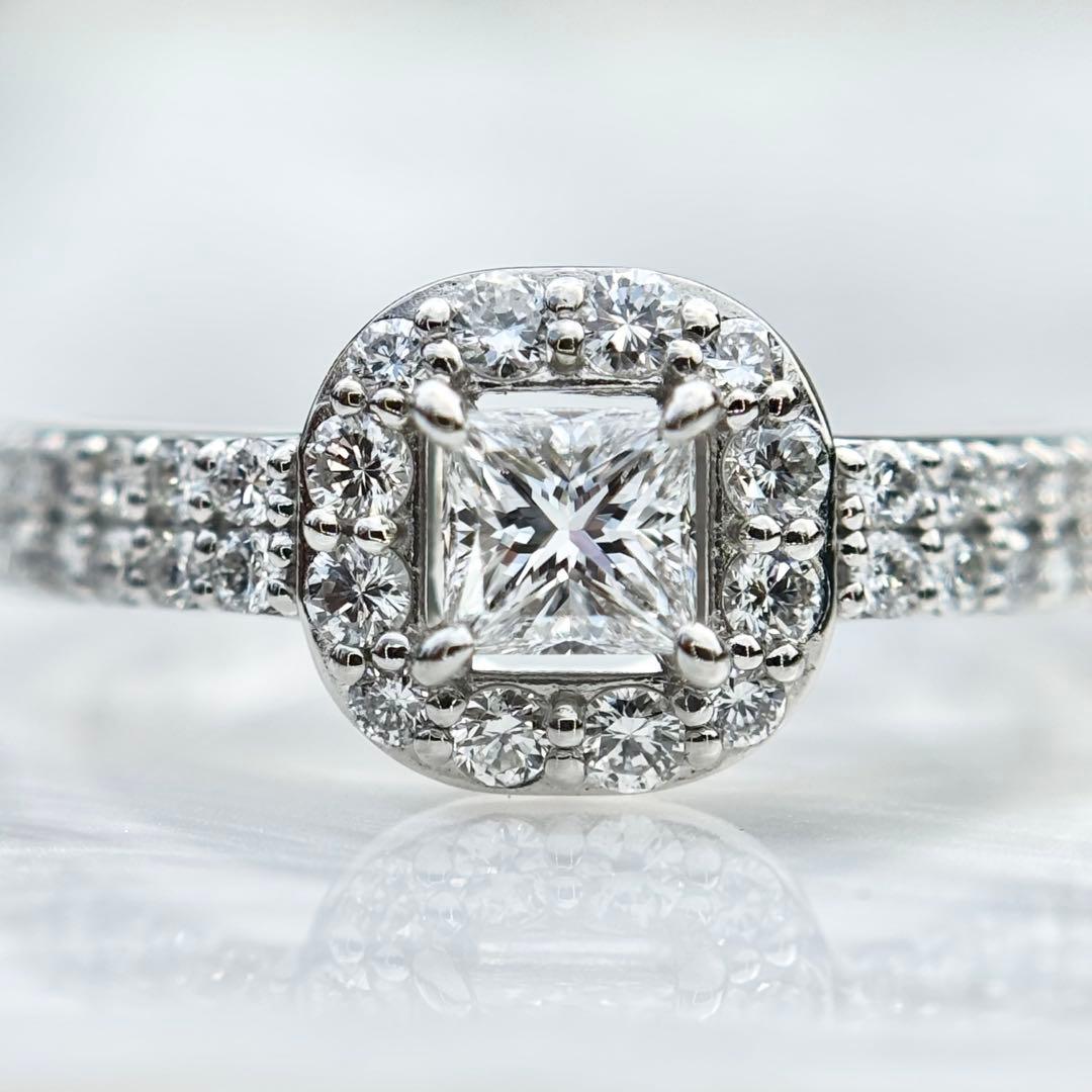 riricoco！ Pt950 ダイヤモンド オールカラーレス リング