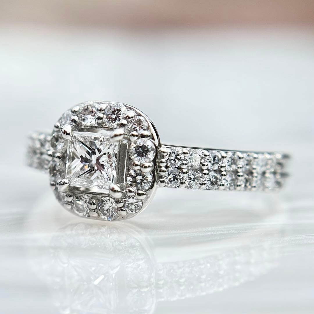 riricoco！ Pt950 ダイヤモンド オールカラーレス リング