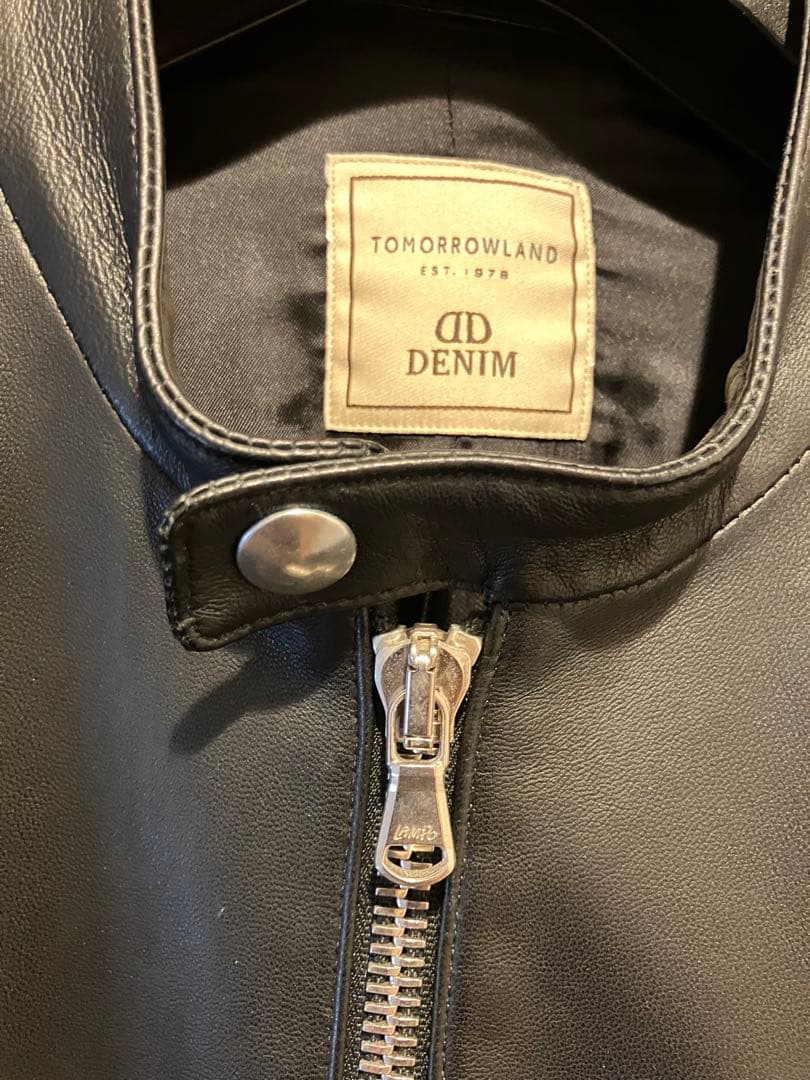 別注 DENIM×TOMORROWLAND 黒 羊皮 サイズ50