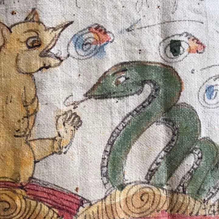 インドネシアバリ島カマサン絵画様式バリ暦(オトナン)カレンダー