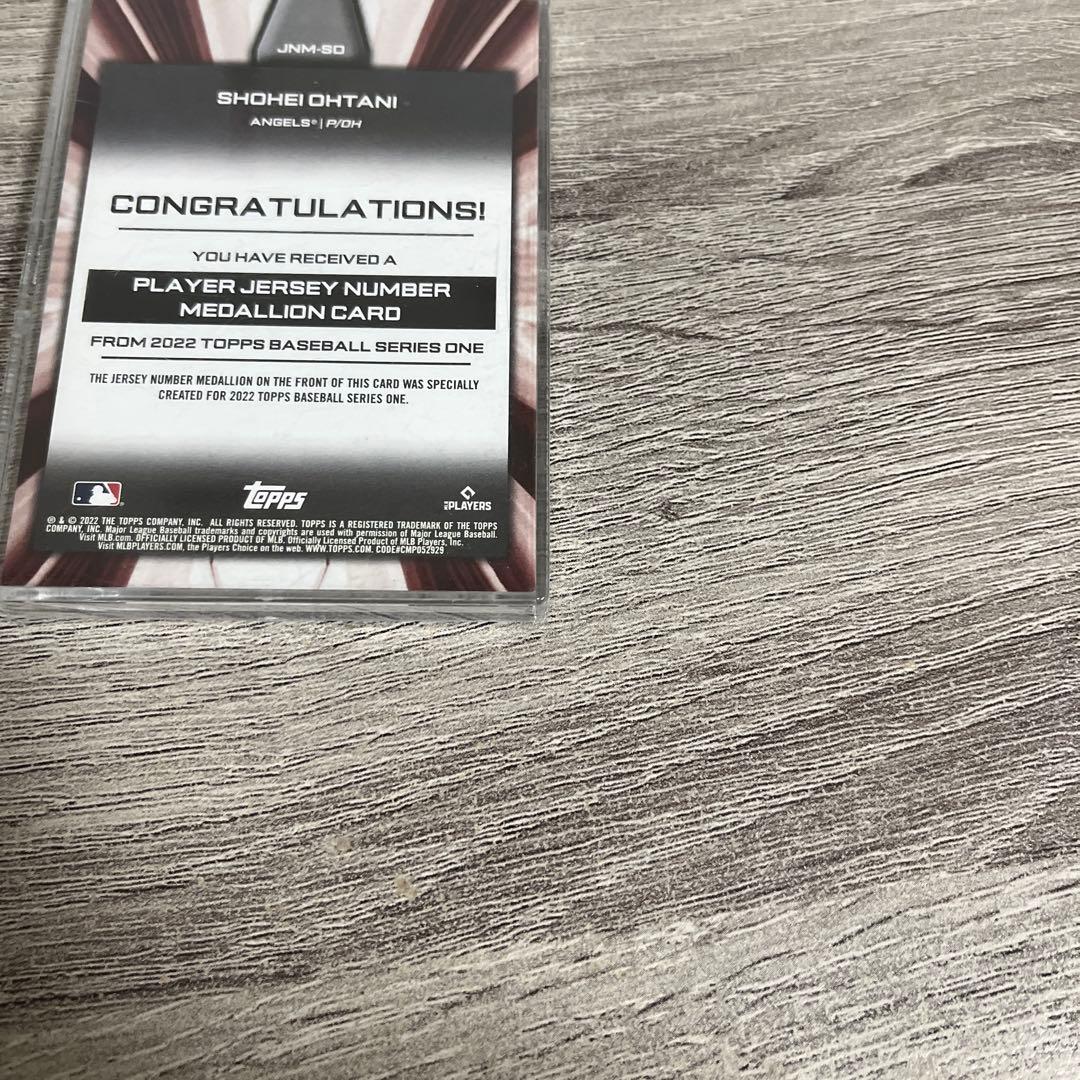 大谷翔平 2022 トップス メダリオンカード ジャージナンバー Topps