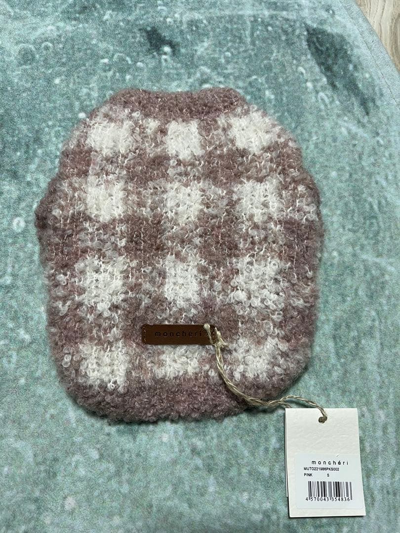 モンシェリ チェックニットトップス ピンク Sサイズ タグ付き - メルカリ