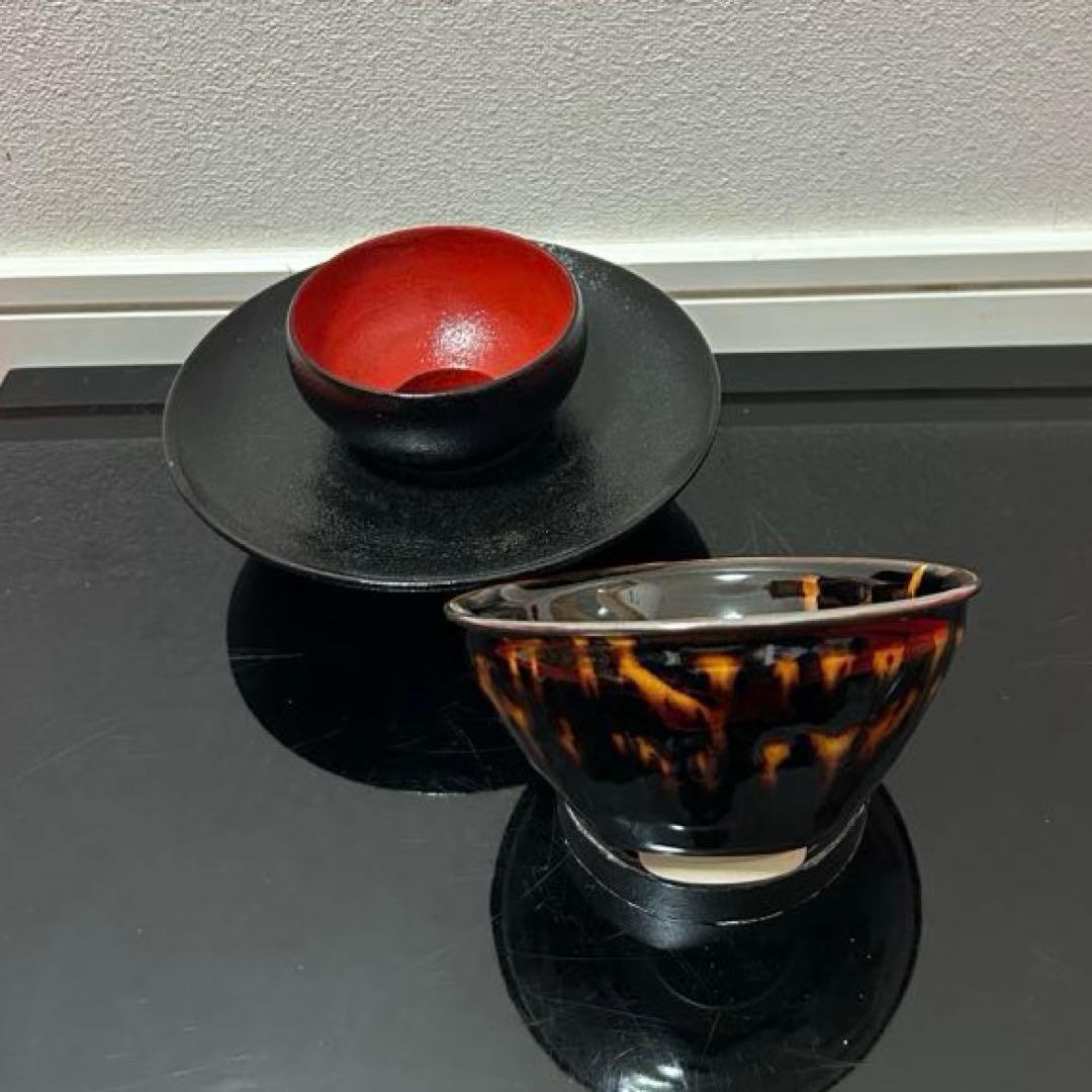 淡々斎好写天目台と玳玻天目茶碗 茶道具懐石茶箱鵬雲斎坐