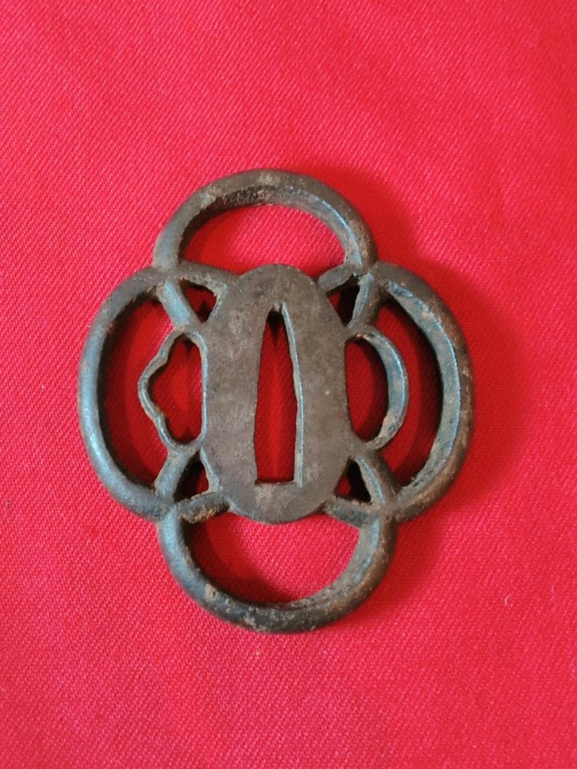 鍔 無銘 木瓜 鉄鐔 拵 日本刀 刀装具 骨董 古美術 江戸時代