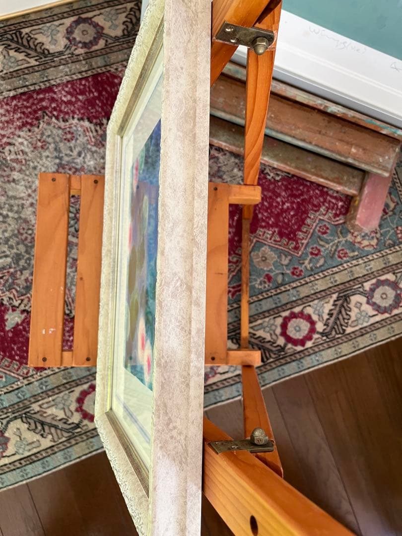 新品額入り 限定版画 ジニー・キム サイン、エディション番号有り 蓮の池