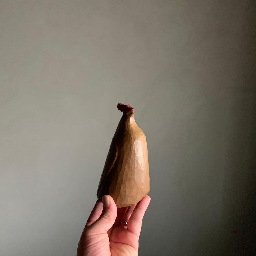 木彫 鶏 但馬木彫 彫刻作品 石田えいじ 古道具 アンティーク アート