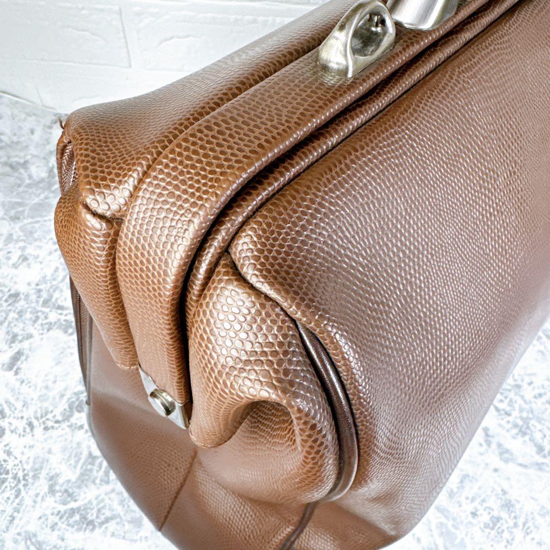 外観極美品【豊岡鞄/YOUTA】本革 LIZARD 3WAY 横ダレスL