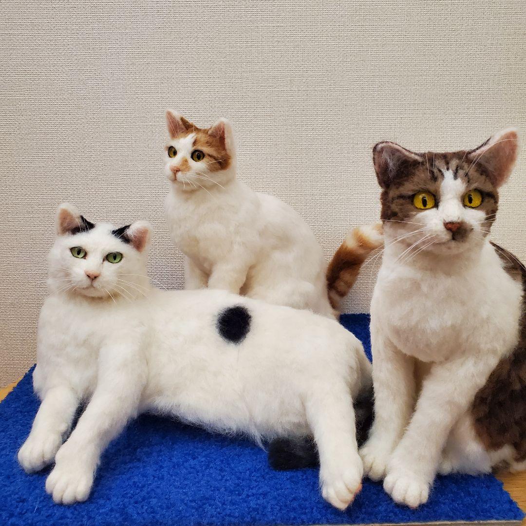 羊毛フェルト猫 白トビキジの通販はau PAY マーケット - 輸入雑貨の