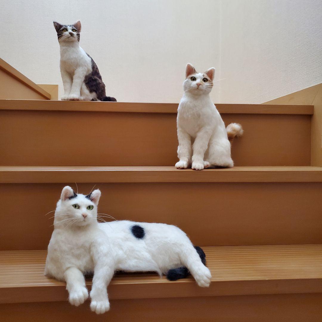 羊毛フェルト猫 白トビキジの通販はau PAY マーケット - 輸入雑貨の