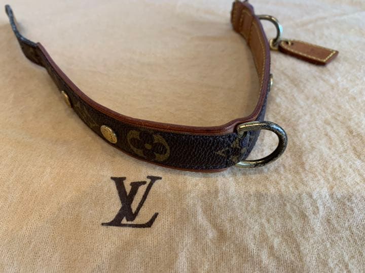 LOUIS VUITTON ルイ ヴィトン モノグラム ドックリード&首輪セット