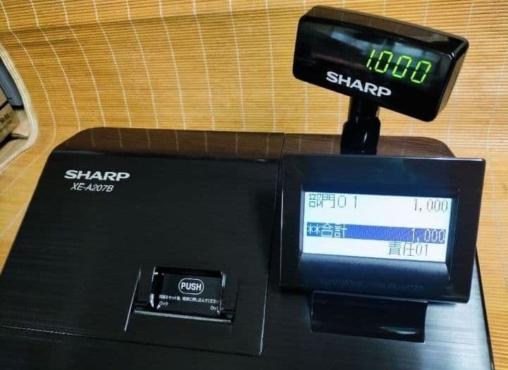 美品シャープレジスター XE-A207 PC連携売上管理設定無料 991109