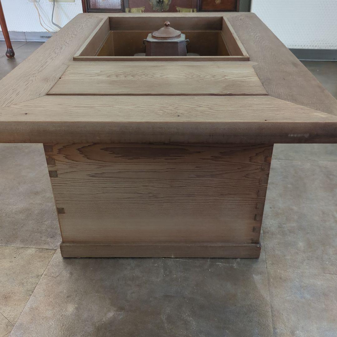 骨董 長火鉢 関西火鉢 ひのき 檜 銅器のどうこう付き 内側銅