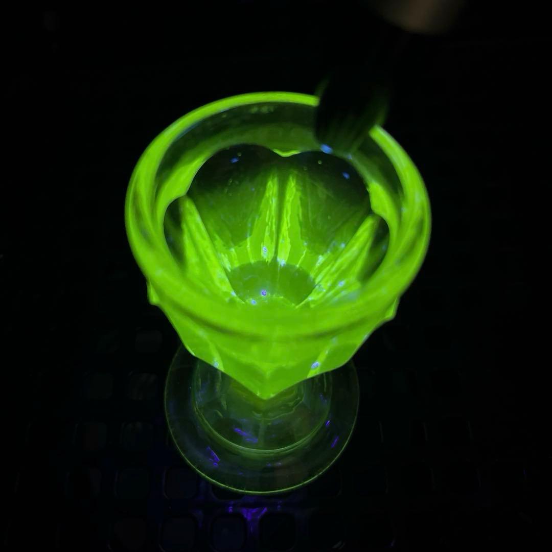 骨董 時代ガラス 厚底 トロンプルイユ リキュールグラス 盃 酒器