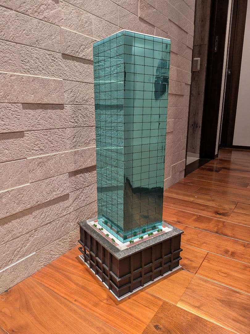 Nゲージ自作ストラクチャー　ミラーガラス風オフィスビル