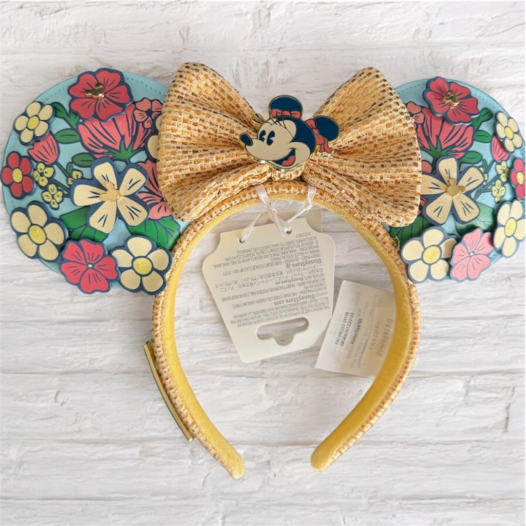 花柄 海外 ディズニー ミニーマウス リバーサイド 限定カチューシャ
