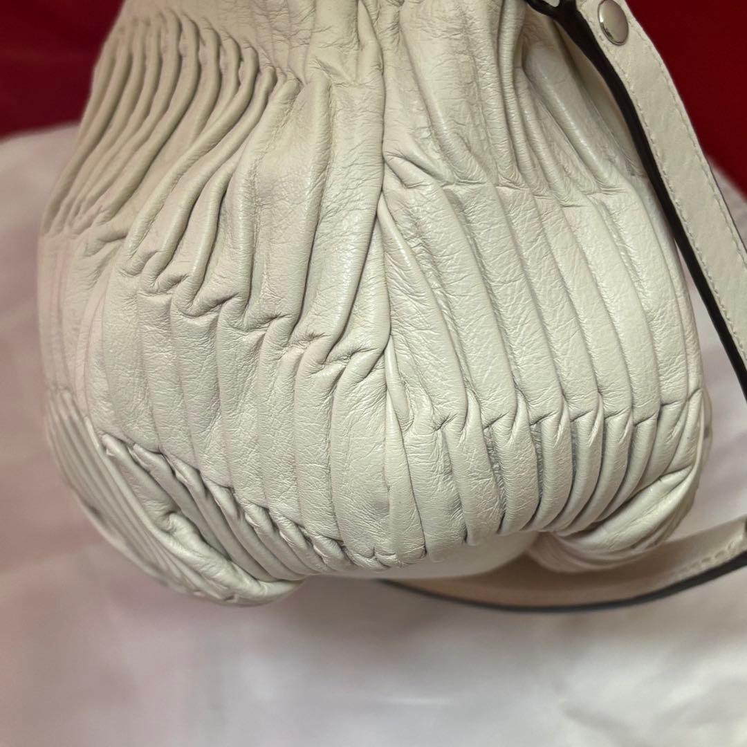 coach☆ギャザーレザー2wayショルダーバッグ 未使用