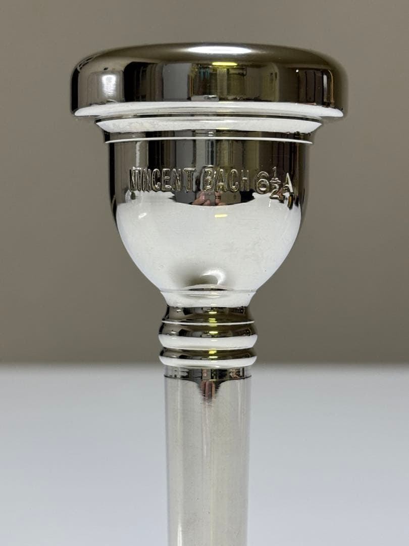 【送料無料】旧刻印Bach トロンボーンマウスピース　細管　6 1/2A