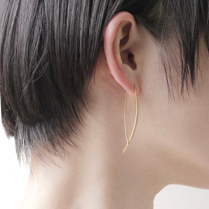 AYAMI jewelry Pave Straight Earrings