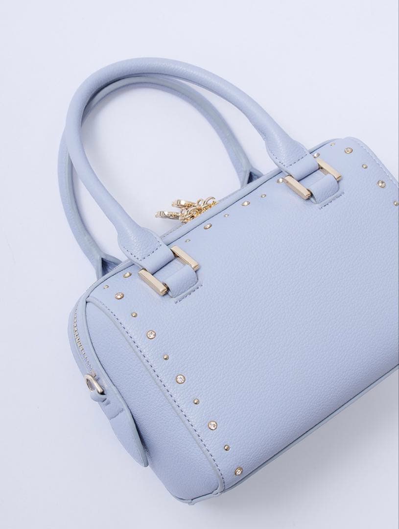 【美品】CELFORD リュタン ビジュースタッズボストンバッグ SAX