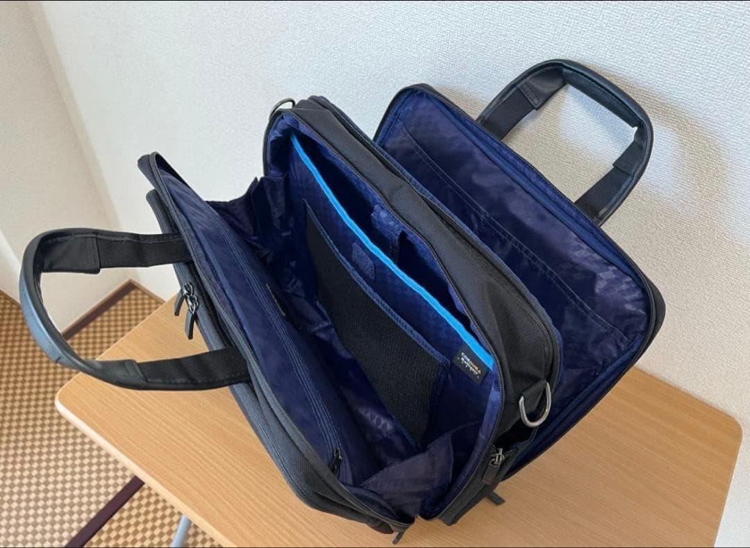 【美品】ANA ビジネスバッグ ブラック ショルダーストラップ付き