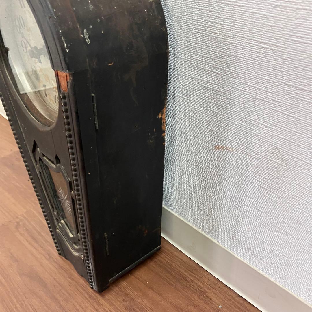 ①TRADE MARK 掛け時計　振り子時計　ゼンマイ式　※現状渡し