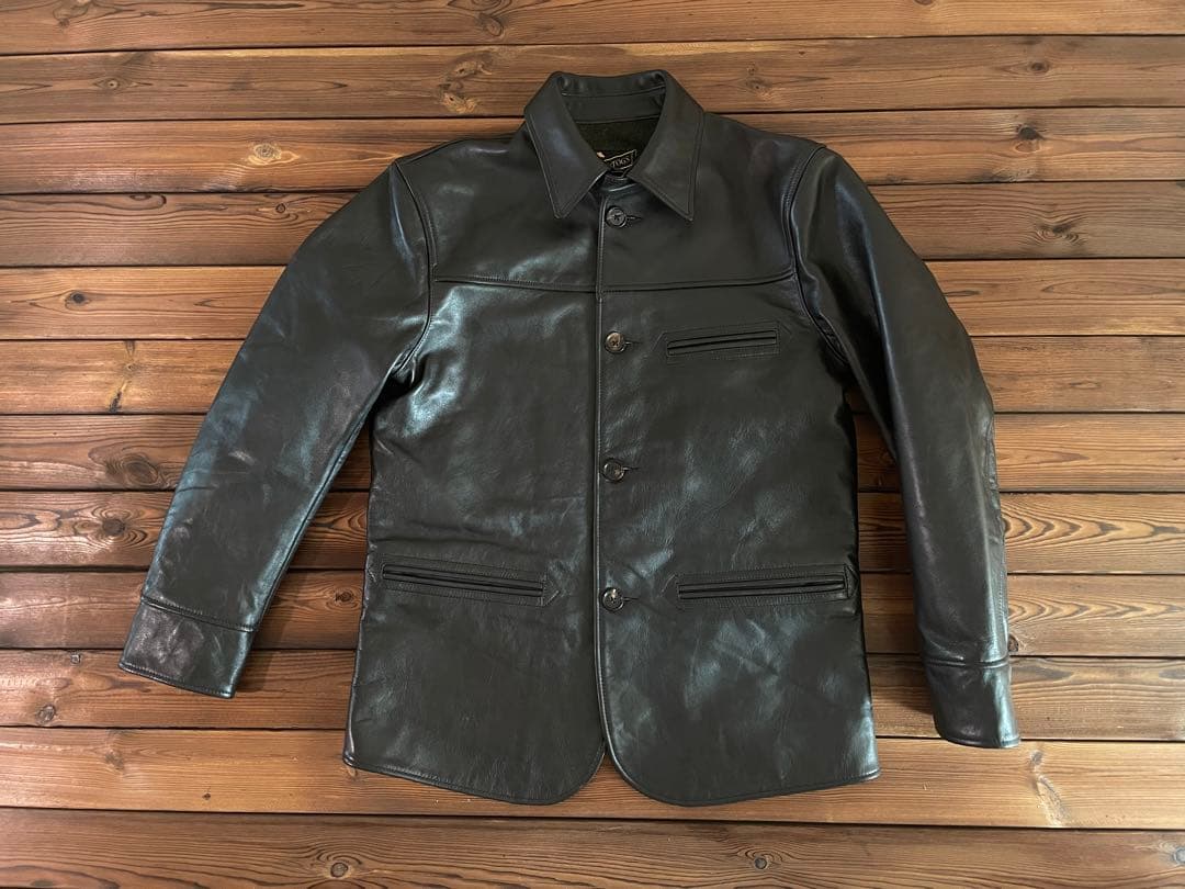 新発売レザーカーコート茶芯ホースハイド馬革レザージャケット S